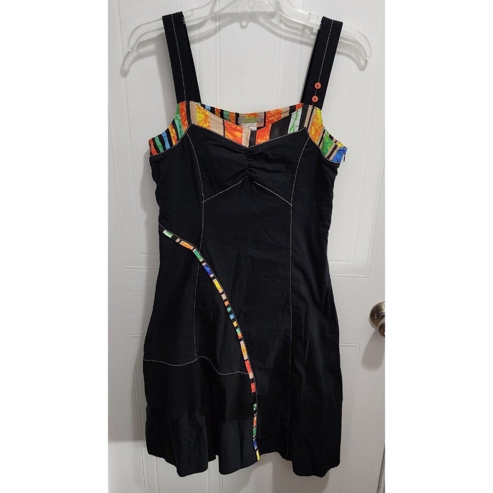 Dolcezza Michael Phillips Women's Sleeveless Dress Flowy Multi Pattern Sz Small